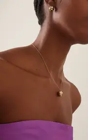 [Rachel Quinn] 14K Yellow Gold Chrome Diopside Ball Earrings