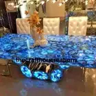 Blue agate Geode Counter Top, Agate Counter Slabs Home Patio Decor Top Furniture