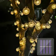 22m 200 LED Solar Festoon String Lights Wedding Party Christmas Decor Light