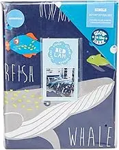 Bedlam Sea Life-Glow in The Dark Duvet Cover Set, Multicolour, Single
