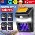 AU Solar Mosquito Zapper Killer Wall Lamp Bug Zapper Fly Insect Repeller NEW