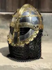 Medieval Viking Helmet Armor Vendel Knight Warriors Armour SCA LARP Chainmail