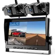 Magnetic Wireless Backup Camera 10.1” IPS Monitor, 2-Min DIY Installation,108...