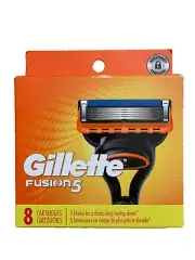 Genuine Brand New GILLETTE Fusion5 Refill Razor Blades 8 Cartridges Men