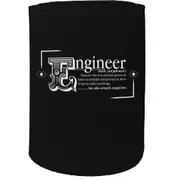 Alcohol Stubby Holder - Engineer Noun - Funny Novelty Birthday Gift Joke Beer Can Bottle Coolie