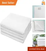 Plush Waffle Weave Bath Towels Set of 4 - 30"x56" Machine Washable Cotton