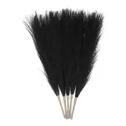 5pcs Dried Faux Pampas Grass 17" Artificial Pampas Grass Decor Black