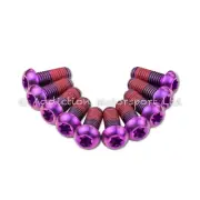 10x Ducati 1199 Panigale Purple Titanium Front Disc Rotor Bolts with Threadlock