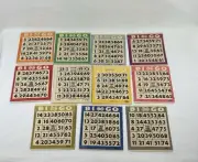 80 Bingo Cards Disposable Paper Sheets Vintage Unused Assorted Colors Capitol +