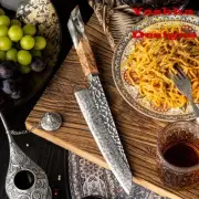 Handmade Damascus Kitchen Knife Chef Cutting Tool Home BBQ Cutlery Cookware NEW