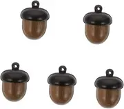 Tofficu Pcs Creative Decorative Nut Pendant Wooden Jewelry Accessory for DIY Necklaces Home Decor