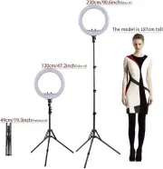 Chandeliers Modern Ceiling Light 18 Inch Ring Light, RGB Light Ring with Tripod