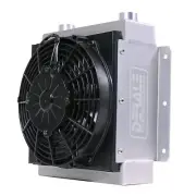 Fluid Cooler 18 Row Hi-Flow Racing Remote with Low Profile Fan, 7/8-14 UNF O-rin