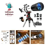 Telescope,90mm Aperture 800mm Telescopes for Adults Astronomy,Portable Profes...