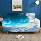 Memento Blue Water Stretch Sofa Cover Lounge Couch Slipcover Recliner Protector