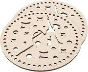 Milisten 2pcs Round Wooden Basket Base with Ballet Girl Pattern for DIY Crochet Handbag Weaving Supplies Unique Decorative Wooden Bag Bottom for Creative Crafting and Home Decor