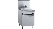 B+S Black Single Hole Waterless Heat Exchange Steamer with Cheung Fun insert Natural Gas