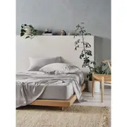 Linen House Tencel 375TC Natural Sheen Bed Sheet w/ Pillowcase Set - Silver