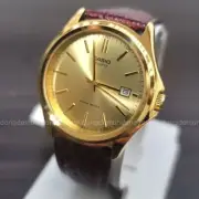 Casio Men Analog Leather Watch Brown Gold Original New MTP-1183Q-9A