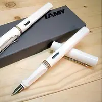 在飛比找PChome24h購物優惠-德國品牌LAMY SAFARI狩獵系列鋼筆-白色＊送吸水器