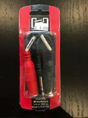 Hosa YPP-117 Stereo Breakout Cable - 1/4" TRS Male to Left and Right 1/4" TS Fem
