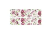 6PK Ashdene Rose Delight 29x21.5cm Matte Hardboard Cork Placemat Table Desk Mat