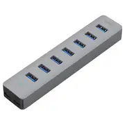 Cruxtec 7 Port USB 3.0 Hub with Type-C Power Port