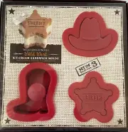 Williams-Sonoma Wild West Ice Cream Sandwich Molds Includes Badge, Hat, Boot