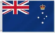 3×5 FT Victoria State Flag,Large Victorians VIC State Decor,Double Side Digital Printed 150D Polyester Banner With Canvas Header Brass Grommet