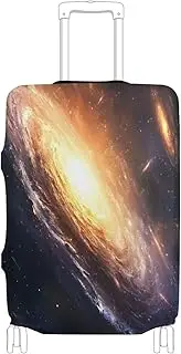 [Joisal] Galaxy Spiral Black Suitcase Covers for Luggage Fit 18-32 Inch Luggage, Luggage Accessories for Travel, Galaxy Spiral Black, M 22-24 in