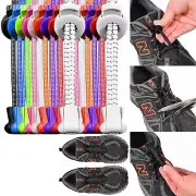 No Tie Shoelaces Elastic Lock Shoe Laces Running Jogging Gym Sneakers Trainer