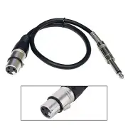 1/4in TRS to XLR Female Patch Cables-Balanced-3.2 Foot Patch Cord Audio Cable