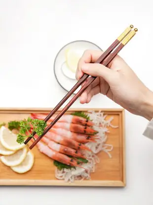 紅木筷子套裝家用分人10雙裝長筷子防滑防霉創意高檔中式實木快子