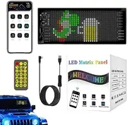 Window LED Car Sign - Car Window LED Display, Flexible LED Screen | Application Control, Programmable 7 x 3 Inch LED Display for Wedding, Festival, Party