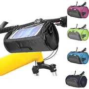 PROMEND Bike Handlebar Bag Shoulder Messenger Bag Bike Basket 6 inch Touchscreen Portable Cycling for Cycling Blue Blushing Pink Black Camping / Hiking Cycling
