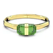 Swarovski Lucent Bangle Magnetic, Green, Gold-Tone Finish 5629221 (Size M)
