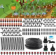 Flantor Garden Irrigation System 1/4" Blank Distribution Tubing Watering Drip Kit/DIY Saving Water Automatic Irrigation Equipment Set for Garden Greenhouse Flower BedPatioLawn