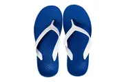ARCHLINE Orthotic Thongs Arch Support Shoes Footwear Flip Flops Orthopedic - Blue/White