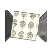 BOHO BLACK & WHITE GLASS TILES 5CM PATTERN NO. 16 (HM) Mosaic Tiles Art Craft