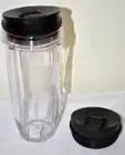 Nutri Ninja Blender Replacement 24oz Cup, 2 Sip & Seal Lids NEW