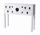 Asia Console Table White Wall Table Jewelry Cabinet Makeup Table Console New