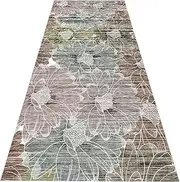 Floral Runner Rugs Non Slip Hallway Entry Carpet Low Pile Area Rug Washable Runner Mat Floor Runner Rug for Entryway Kitchen Living Room Bedroom Custom Size (Size : 90x600cm)