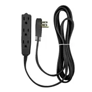 Flat Multiple Outlet Extension Cord 8 Ft for Indoor Use by - UL-Listed 3-Pron...