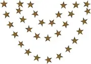 Bunting Flags 4M 7/10CM Shining Star Paper Hanging Garland Gold Silver Color Flag Shower Room Wedding Ornaments Bunting (Color : S01 Gold, Size : 7cm Star)