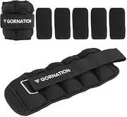 GORNATION® Ankle Weights (1 Pair) - Versatile, Adjustable 1 kg Ankle Weights for Improved Strength and Balance Training, Fitness and Endurance