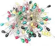 AKOOSY Sewing Essential 288pcs Teardrop Pearl Head Pins Flat Head Straight Pins Marking Decorative Needles for Crafting Sewing Projects