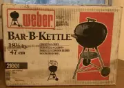 Vintage 90s Weber BAR-B-KETTLE 18.5" Charcoal Grill Barbecue BBQ 21001 NOS Black