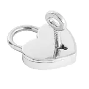 LOVE HEART PADLOCK Key Silver Lock | wishing well card box wedding engagement