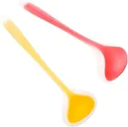 iplusmile 2Pcs Silicone Ladle Spoons and Safe Kitchen Serving Utensils for Soup with Slip Handle for Cooking and Serving Hot Dishes