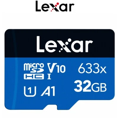 Lexar 32GB Micro SD Card SDHC UHS-I High Performance 633x 100MB/s U1 4K Card